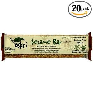 Oskri Sesame Bars with Date Syrup and Fennel, Gluten Free, 1.9 Ounce 