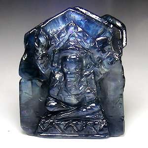 THE GIANT MASTER GANESHA CARVING BLUE SAPPHIRE 68.81 CT  