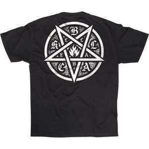 Black Label T Shirt: Pentagram [Small] Black: Sports 
