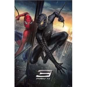 Spiderman 3   Movie Poster (Red & Black Spiderman in 