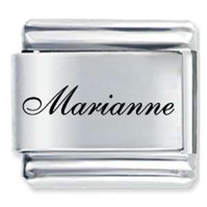  Edwardian Script Font Name Marianne Italian Charms: Pugster: Jewelry