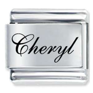    Edwardian Script Font Name Cheryl Italian Charm: Pugster: Jewelry