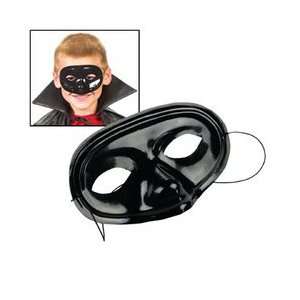 Plastic Black Half Masks (2 dozen)   Bulk [Toy 