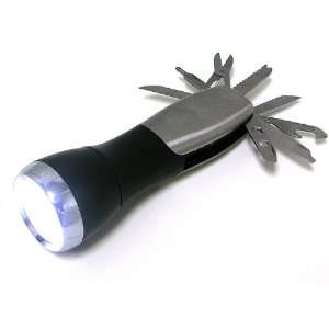   Bright Led Flashlight with 8 Bladed Knives Built In: Home Improvement