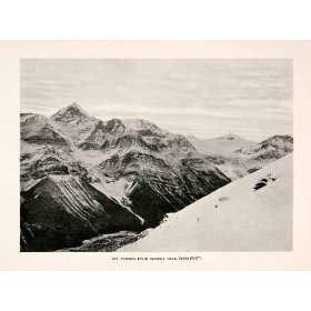  1900 Halftone Print Mt Forbes Canadian Rockies Survey Peak 