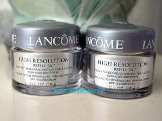 44 2 x Lancome~High Resolution REFILL 3X Face Cream  