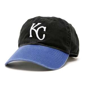 Kansas City Royals Alternate Clean Up Adjustable Cap   Black/Royal 