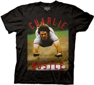 Pete Rose Charlie Hustle Baseball Sports Adult MD T Shirt  