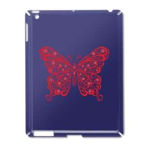    iPad 2 Case Royal Blue of Stylized Lacy Butterfly 