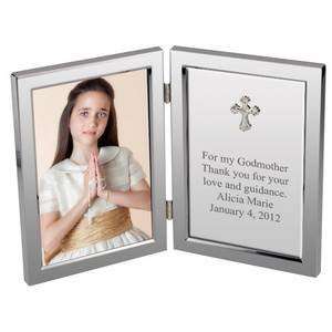    Silver Cross Thank You Godparent Personalized Message Frame: Baby
