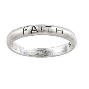   Sterling Silver Faith Light Ring   Size 8 Silver Moon Jewelry