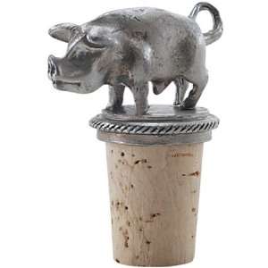 Pewter Wine Stop  Pig 