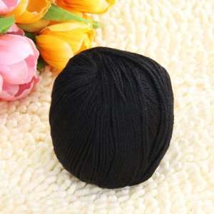  1 Skein Ball Soft Black Knitting Yarn 50g For Baby Arts 