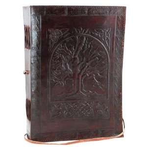  Large Hand Tooled Tree of Life Leather Blank Book 