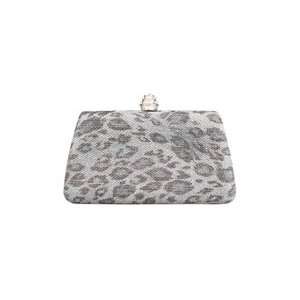   Black Leopard Print Ladies Evening Bag Clutch Handbag 
