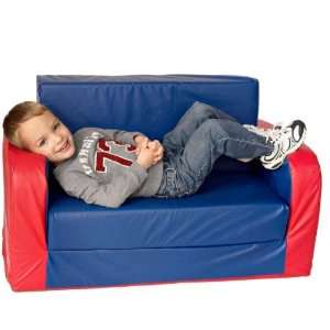  Foamnasium Juvenile Pullout Sofa, Blue/Red: Toys & Games
