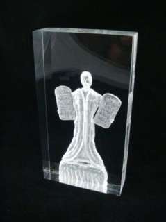 Cox Signed Acrylic Sculpture Moses Ten Commandments  