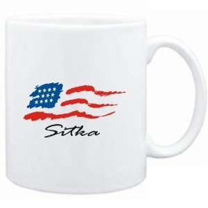    Mug White  Sitka   US Flag  Usa Cities