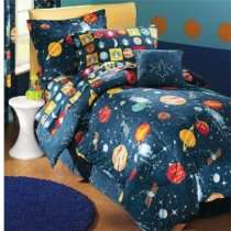 HAUNTED AMERICA TOURS   Glow in the Dark Planets Outer Space Comforter 