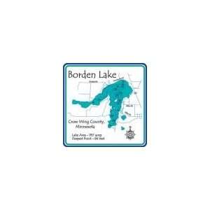  Borden Lake 4.25 Square Absorbent Coaster Kitchen 