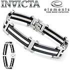 NEW Invicta Elements Mens Bracelet 2 Tone Stainless Steel & Black IP 