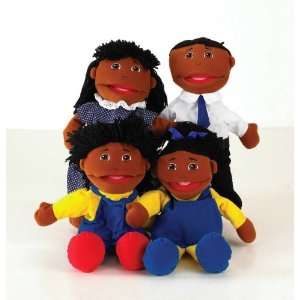   African American Full Body Family Puppets    Set of 4: Office Products