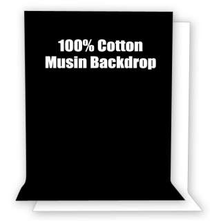 JS 10x20 ft Black & White Muslin Backdrop Photo Studio Stand Kit 