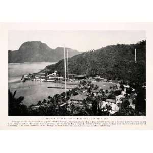 1928 Halftone Print Pago Samoa Military U. S. Naval Base Navy Harbor 