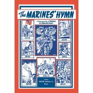  Marines Hymn #1 20x30 Poster Paper: Home & Kitchen