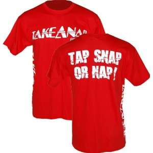 Take A Nap Tap Snap or Nap MMA Red Shirt (SizeS)  Sports 
