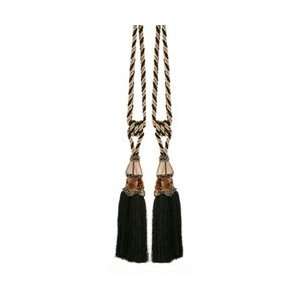  Pair of Beige and Black Grande Tassels