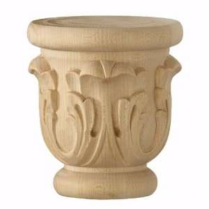  Carved Acanthus Bun Foot, Hard Maple: Home Improvement