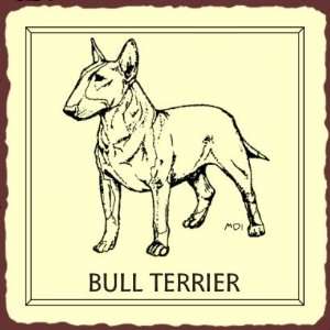   Bull Terrier Dog Vintage Metal Animal Retro Tin Sign: Home & Kitchen