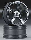 NEW HPI Racing Five Axis R5 F 0mm Offset Wheel Black (2) 105123 NIB