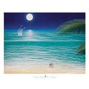  Moonlit Palms by Dan Mackin 52x42: Home & Kitchen