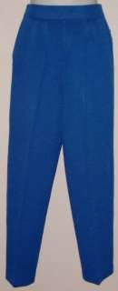 Classic pants from St John Sportswear in royal blue wool/rayon santana 
