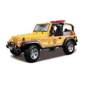  Maisto 1:18 Scale Metallic Yellow 2003 Jeep Wrangler 