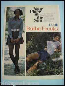 1972 Bobbie Brooks Fashion Nature Girls 70s Print Ad  