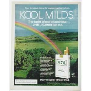 1972 Kool Milds Cigarette Rainbow Print Ad (1773): Home 