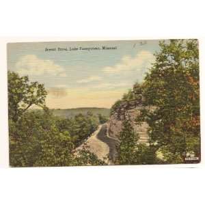  Senic Drive Lake Taneycomo Missouri Linen Postcard 