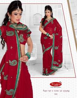 Indian Bollywood Designer Embroidery Saree Sari   17003  