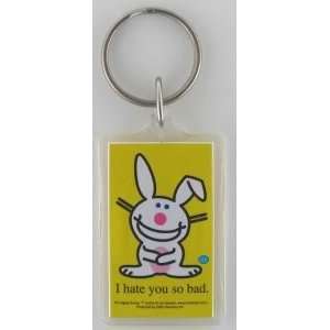  its happy bunny I Hate You So Bad Lucite Key Chain 