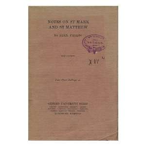   and St. Matthew / by Alex. Pallis: Alexander (1851 1935) Pallis: Books