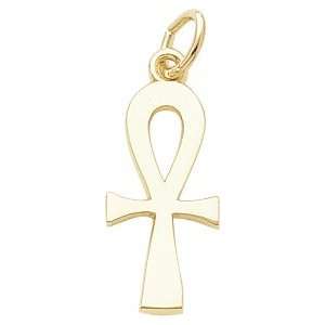  Rembrandt Charms Ankh Charm, Gold Plated Silver Jewelry