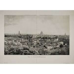  1912 Potsdam Brauhausberge Eugen John Engraving Print 