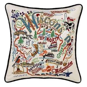  Wisconsin State Pillow by Catstudio