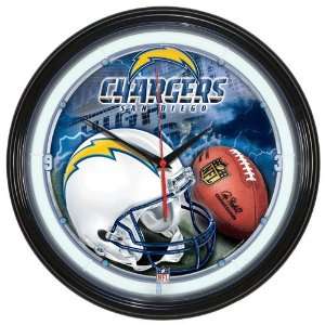  NFL San Diego Chargers Neon Clock: Home & Kitchen