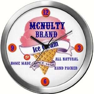  MCNULTY 14 Inch Ice Cream Metal Clock Quartz Movement 