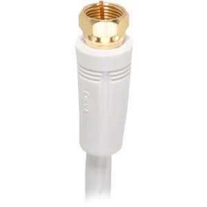   Coaxial Cable With Gold Plated F Connectors (White) Electronics