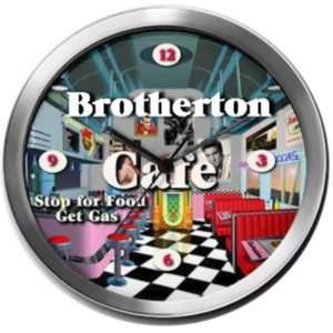   BROTHERTON 14 Inch Cafe Metal Clock Quartz Movement